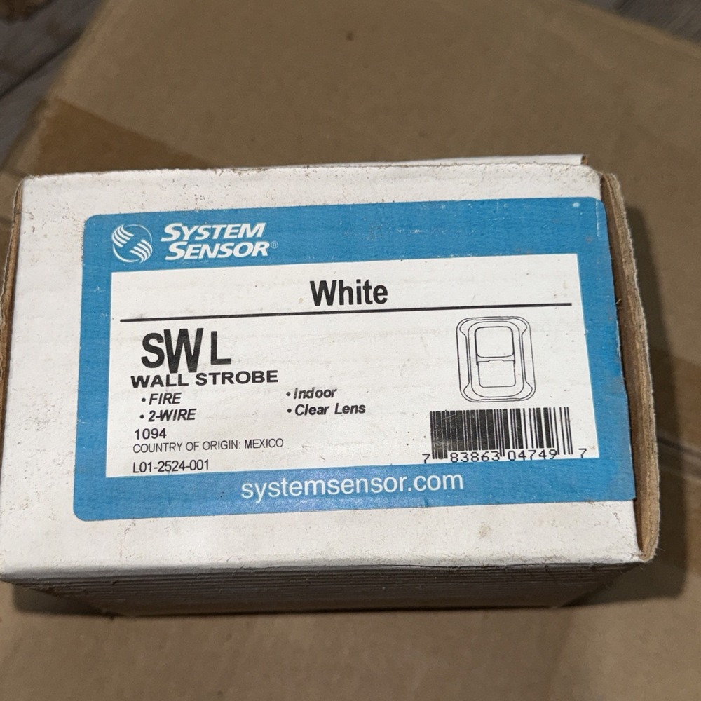 System Sensor SWL Fire Alarm Strobe Wall White